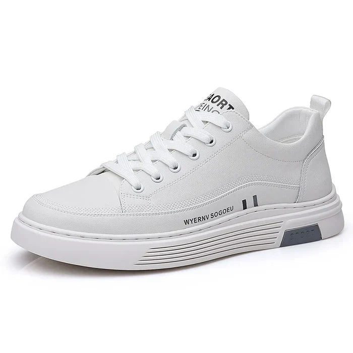 Casual sneakers van echt leer - Platte sportieve schoenen