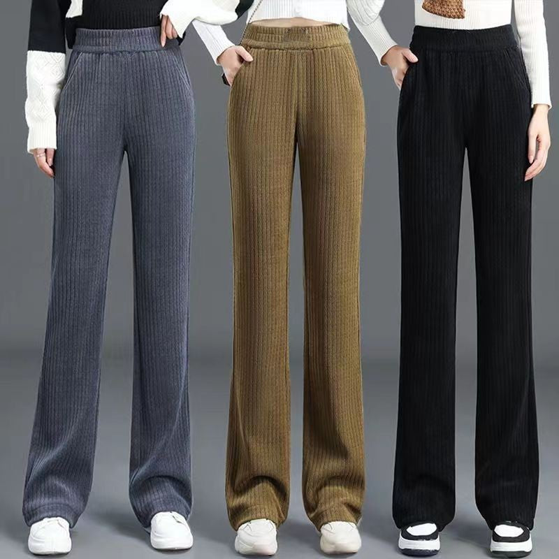 Elegante en veelzijdige broek, afslankend en comfortabel voor alle seizoenen.