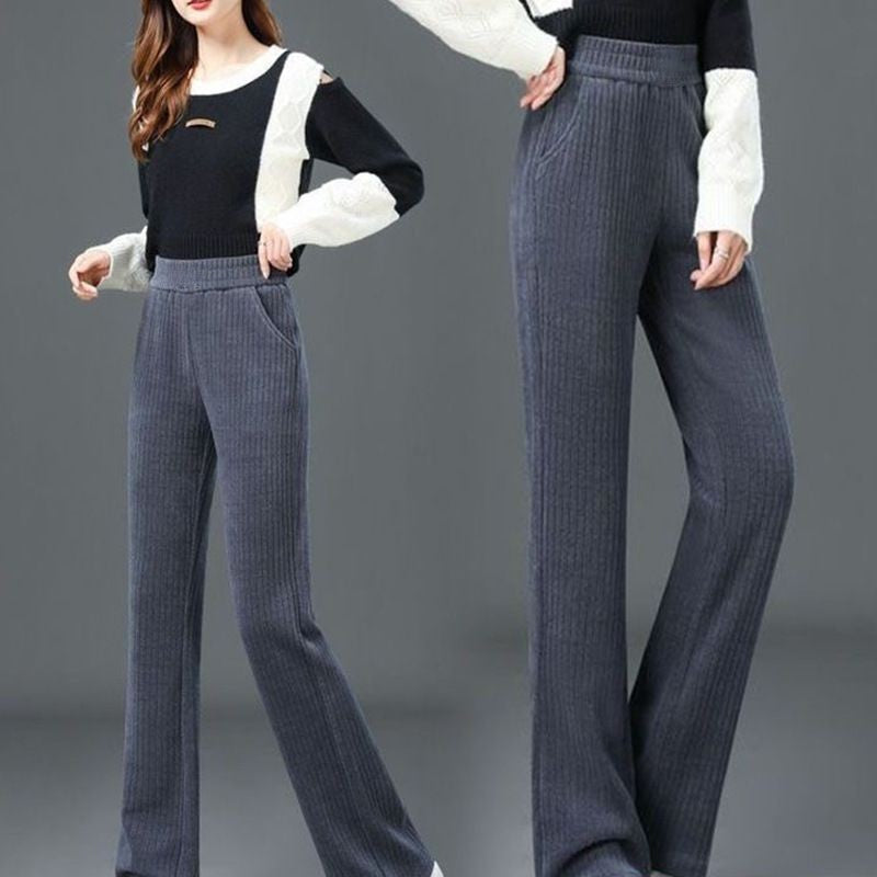 Elegante en veelzijdige broek, afslankend en comfortabel voor alle seizoenen.