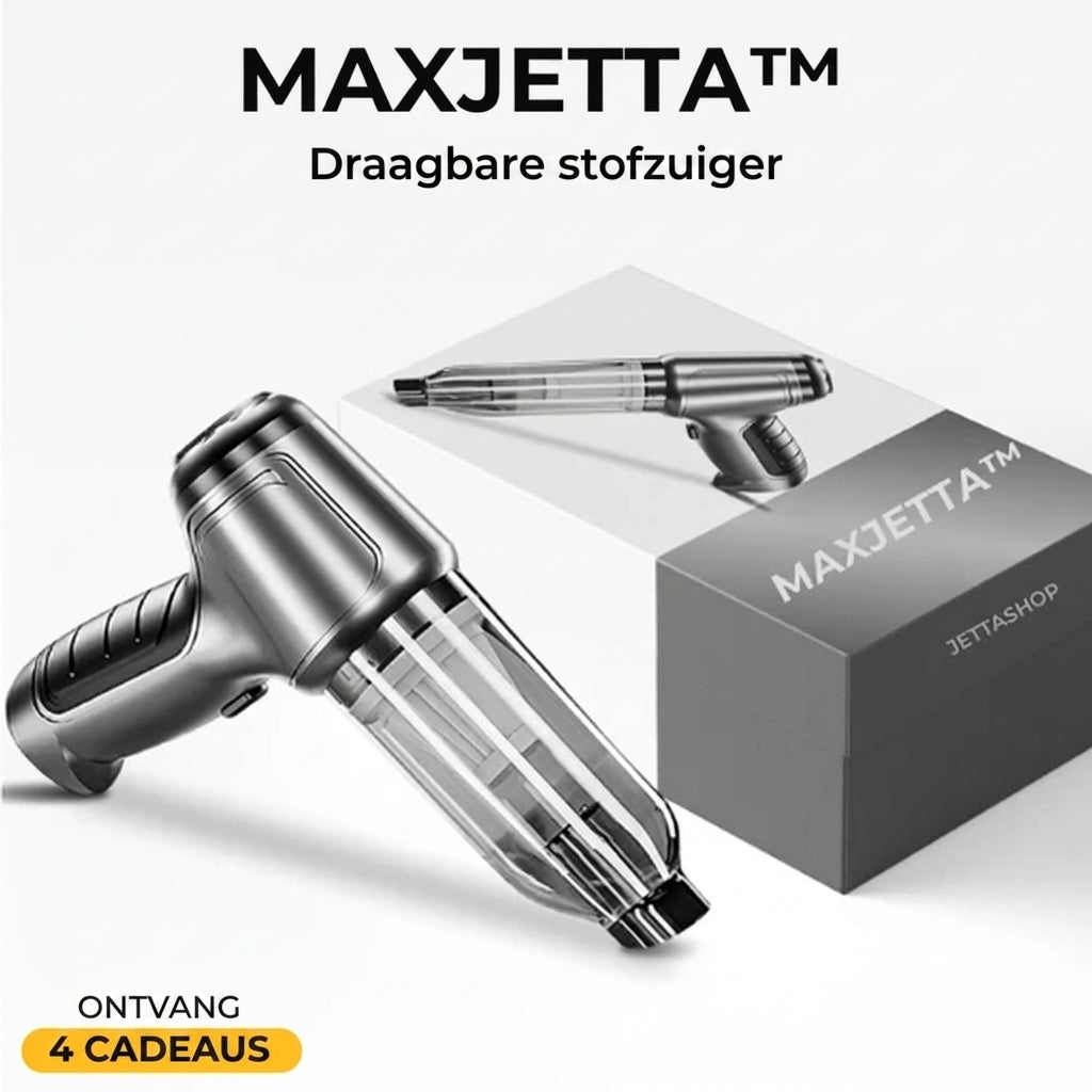 MaxJetta™ Draagbare Stofzuiger + 4 EXCLUSIEVE ACCESSOIRES [EXCLUSIEF CADEAU]