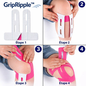 Voorgesneden Kinesiotape voor de Knie – GripRipple™