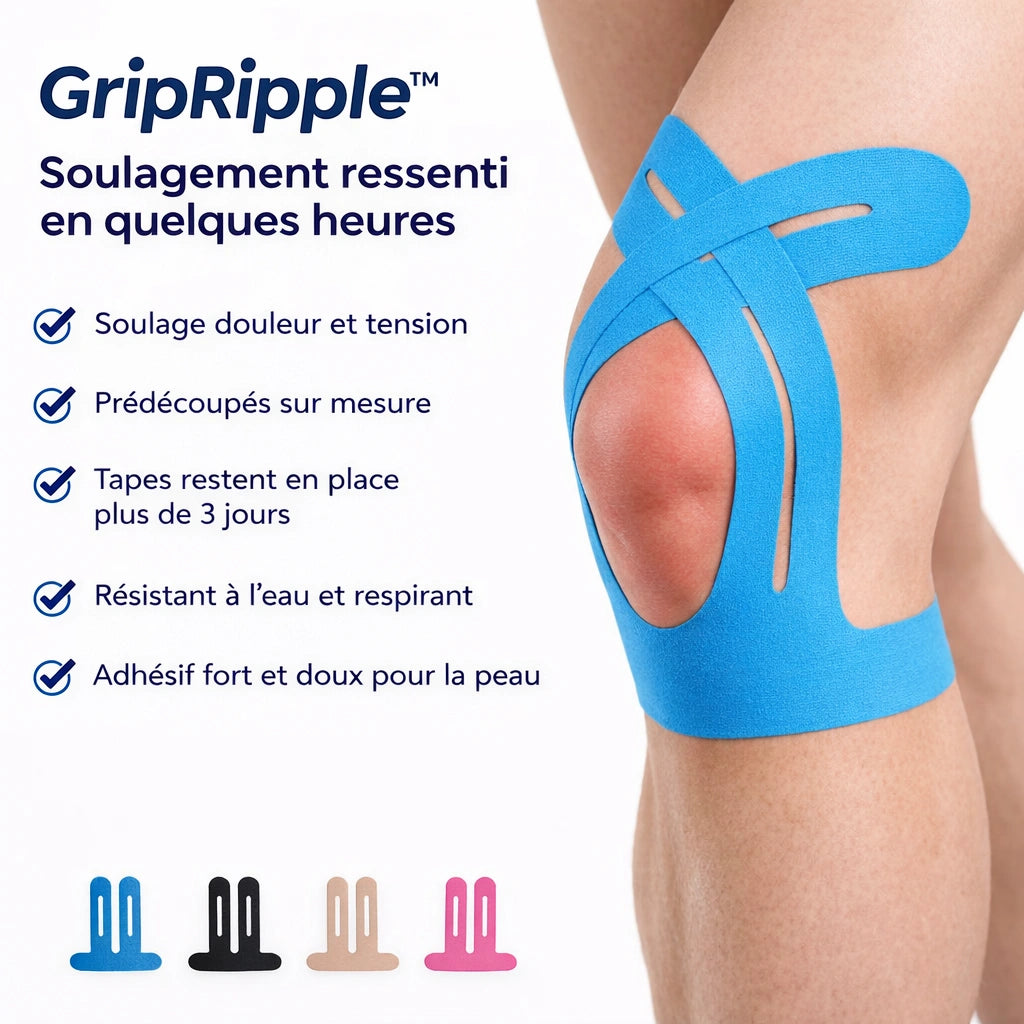 Voorgesneden Kinesiotape voor de Knie – GripRipple™