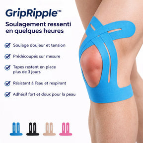 Voorgesneden Kinesiotape voor de Knie – GripRipple™