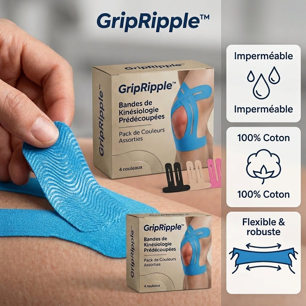 Voorgesneden kinesiotape voor de knie – GripRipple™ (GRATIS VERZENDING)