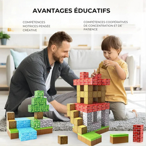 Minecraft® Magnetische Bouwblokken - 48 / 64 / 75 Delen