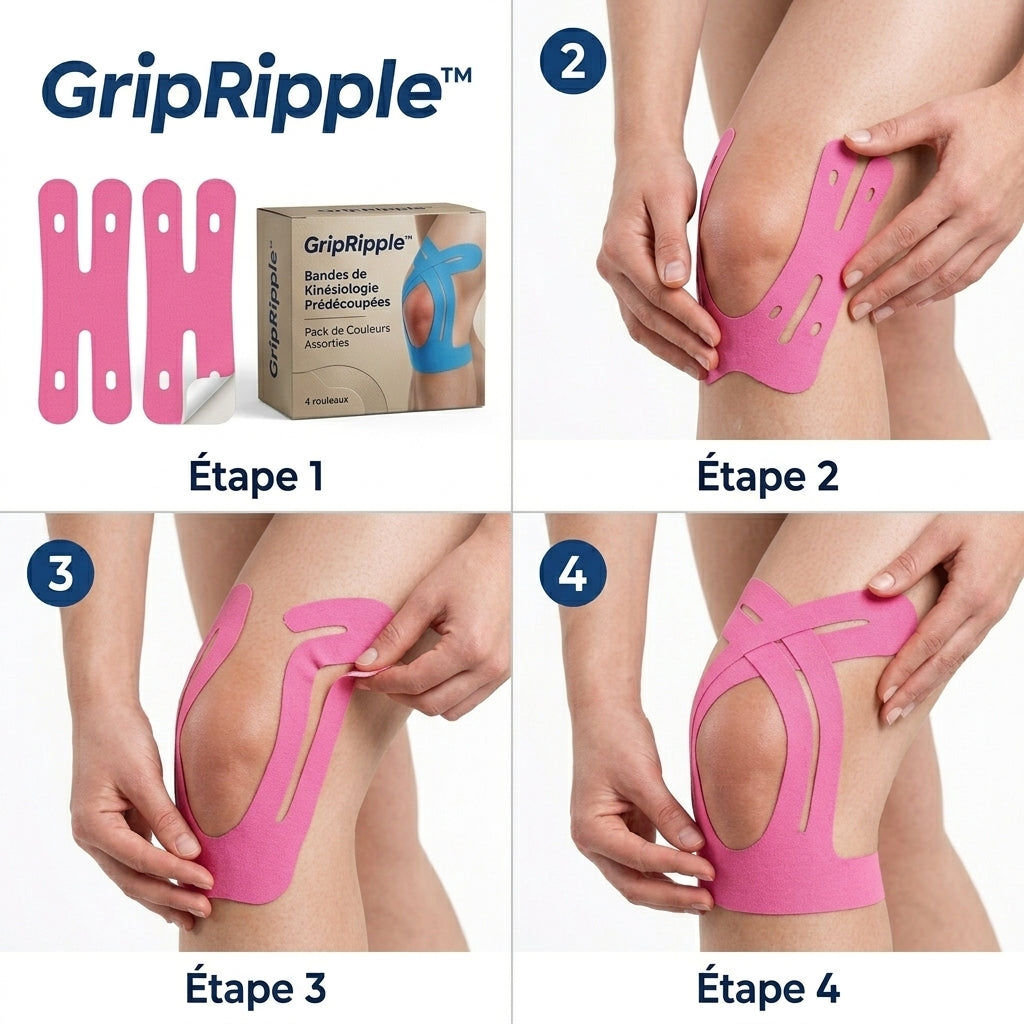Voorgesneden kinesiotape voor de knie – GripRipple™ (GRATIS VERZENDING)
