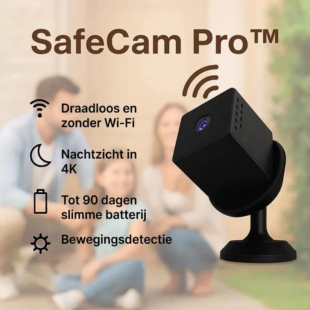 SafeCam Pro™ | Sécurité totale – même sans internet ni électricité