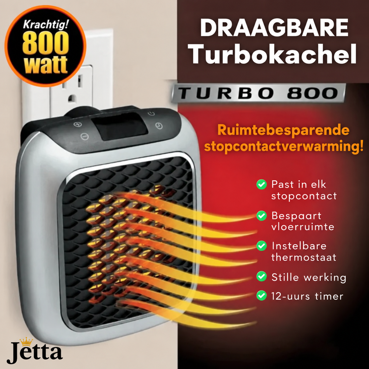 HeatWave™ – Wandgemonteerde draagbare verwarming