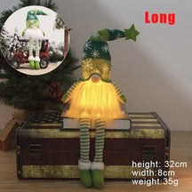 Kerst gezichtsloze pop kabouter ornamenten LED licht pluche breien ambachten boom hanger kerstversiering voor thuis kindercadeau