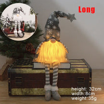 Kerst gezichtsloze pop kabouter ornamenten LED licht pluche breien ambachten boom hanger kerstversiering voor thuis kindercadeau