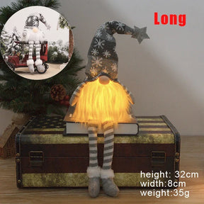 Kerst gezichtsloze pop kabouter ornamenten LED licht pluche breien ambachten boom hanger kerstversiering voor thuis kindercadeau