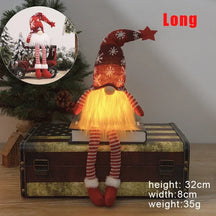 Kerst gezichtsloze pop kabouter ornamenten LED licht pluche breien ambachten boom hanger kerstversiering voor thuis kindercadeau