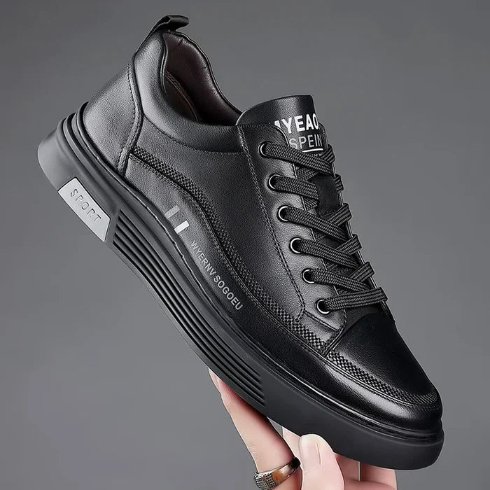 Baskets décontractées en cuir véritable - Sport plat - [BLACK FRIDAY] - [ACHETEZ 1, RECEVEZ 2]