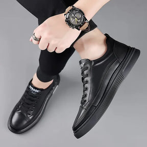 Baskets décontractées en cuir véritable - Sport plat - [BLACK FRIDAY] - [ACHETEZ 1, RECEVEZ 2]