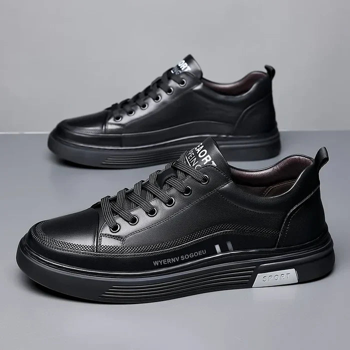 Baskets décontractées en cuir véritable - Sport plat - [BLACK FRIDAY] - [ACHETEZ 1, RECEVEZ 2]