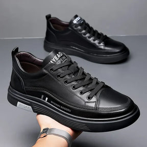 Baskets décontractées en cuir véritable - Sport plat - [BLACK FRIDAY] - [ACHETEZ 1, RECEVEZ 2]