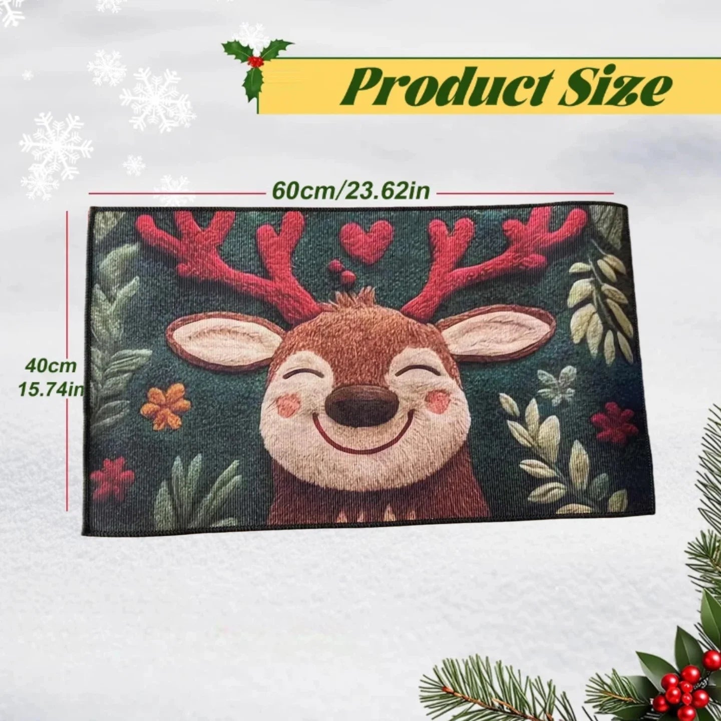1/2pcs Christmas Carpet Door Merry Christmas Mat Festival Outdoor Decorations Home 2025 Navidad Xmas Ornament New Year 2026