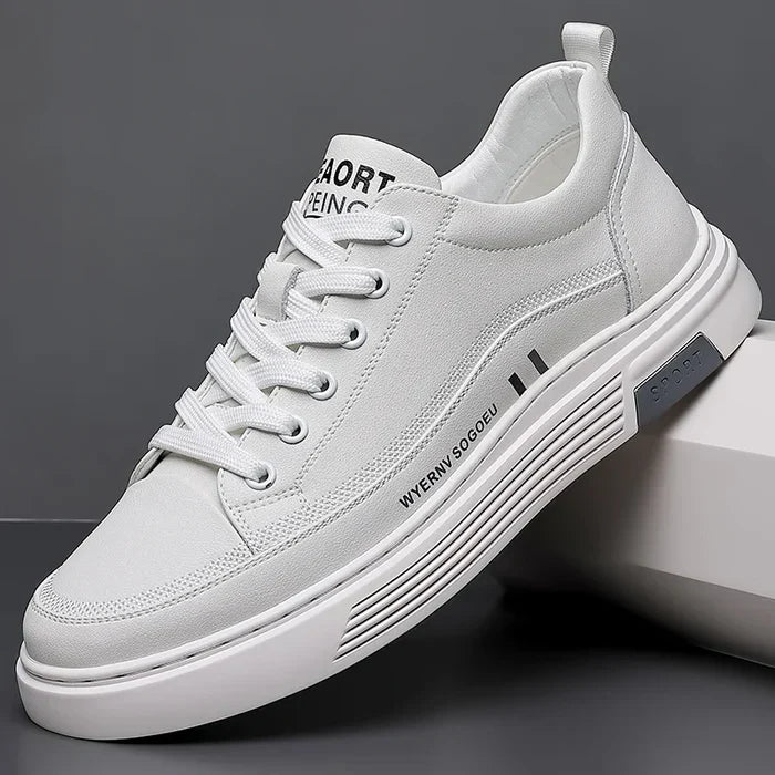 Baskets décontractées en cuir véritable - Sport plat - [BLACK FRIDAY] - [ACHETEZ 1, RECEVEZ 2]