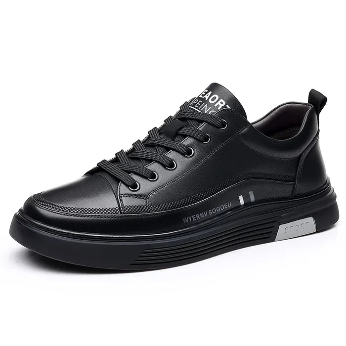 Casual sneakers van echt leer - Platte sportieve schoenen
