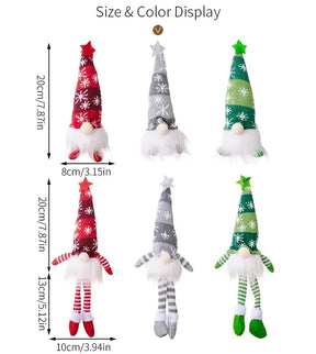 Kerst gezichtsloze pop kabouter ornamenten LED licht pluche breien ambachten boom hanger kerstversiering voor thuis kindercadeau