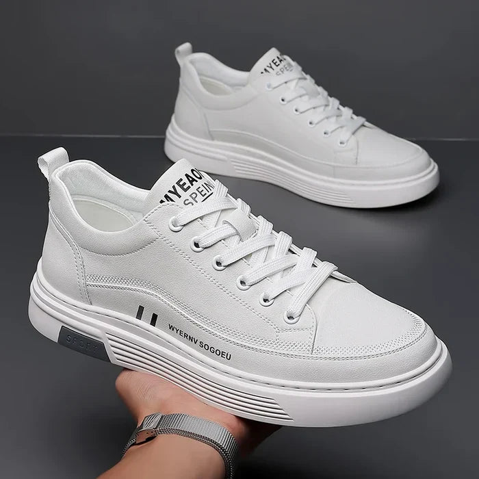Baskets décontractées en cuir véritable - Sport plat - [BLACK FRIDAY] - [ACHETEZ 1, RECEVEZ 2]