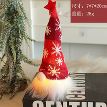 Kerst gezichtsloze pop kabouter ornamenten LED licht pluche breien ambachten boom hanger kerstversiering voor thuis kindercadeau