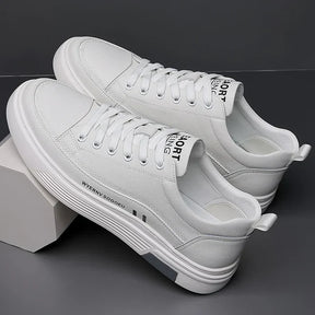 Baskets décontractées en cuir véritable - Sport plat - [BLACK FRIDAY] - [ACHETEZ 1, RECEVEZ 2]