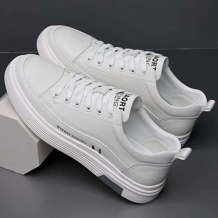 Baskets décontractées en cuir véritable - Sport plat - [BLACK FRIDAY] - [ACHETEZ 1, RECEVEZ 2]