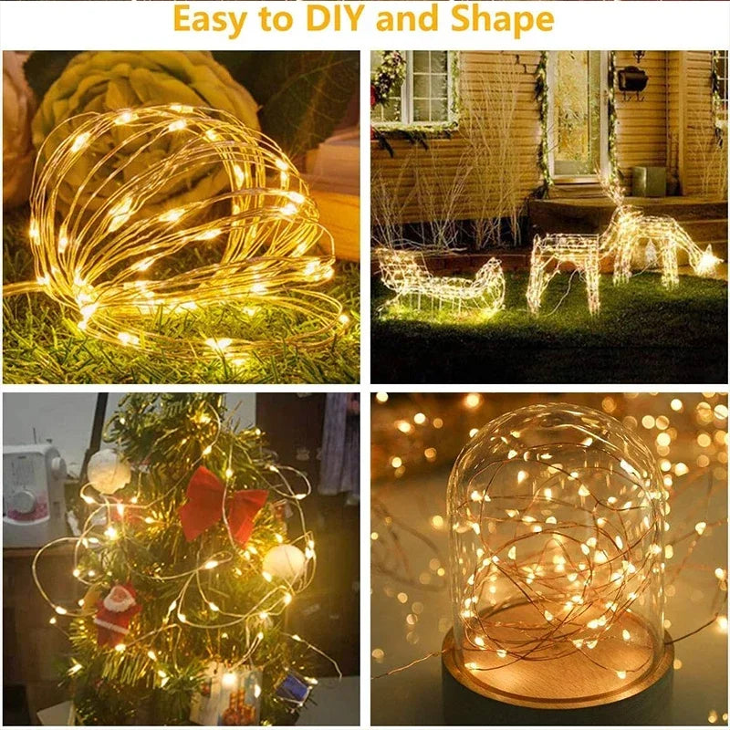 3M LED-gordijn Lichtslingers Fee Decoratie USB Vakantie Garland Lamp 8 Modus Voor Huis Tuin Kerstfeest Nieuwjaar Bruiloft