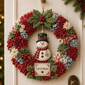 🎄 DIY Kerstkrans Knutselpakket met 3D-Textuur | Ontspannend & Sfeervol voor aan de Deur